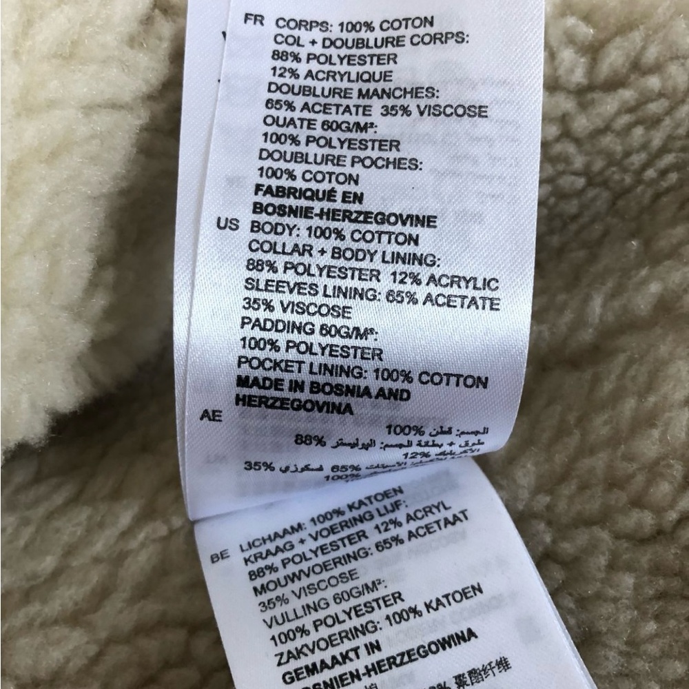 Sandro Black Shearling Jacket Size Small - image 7